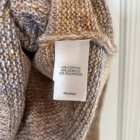 J. Jill Wearever Collection Funnel-neck Sweater Soft Toffee Multi Brown Tan L - Picture 6 of 8